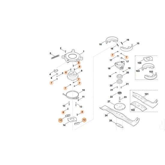 STIHL  Zestaw okładzin tarczy sprzęgła 6107 007 1035